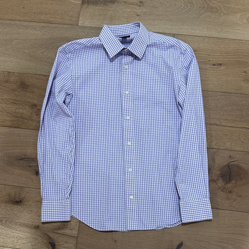 Crewcuts Lavender Checkered Kids Button Down Shirt